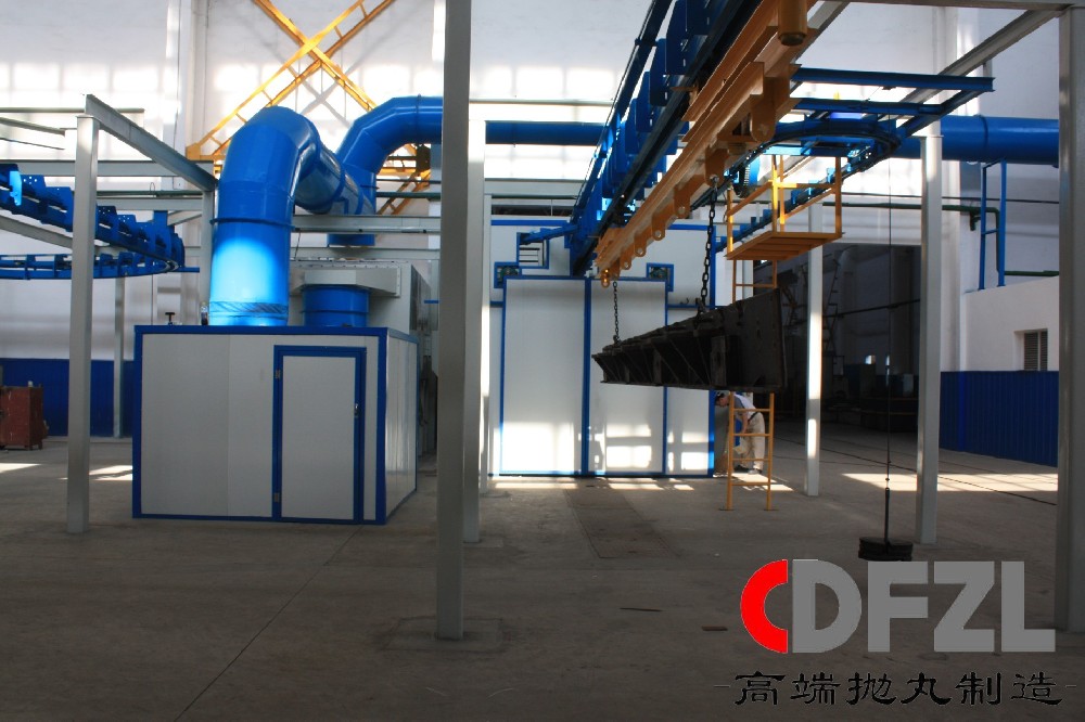 涂装预处理喷砂房生产线