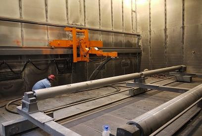 自动机械臂喷砂房